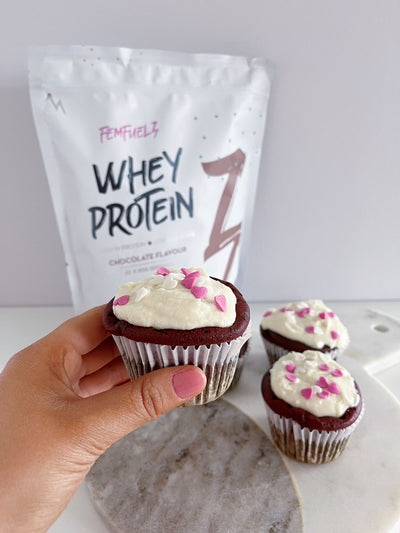Red Velvet Protein Cupcakes