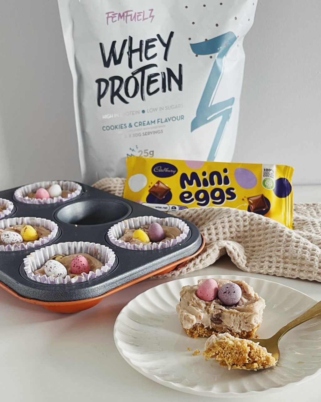 High Protein Mini Egg Easter Cheesecake 🐣