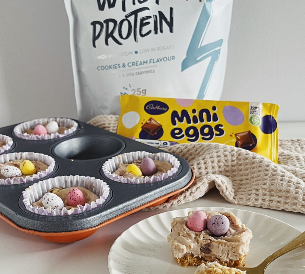 High Protein Mini Egg Easter Cheesecake 🐣